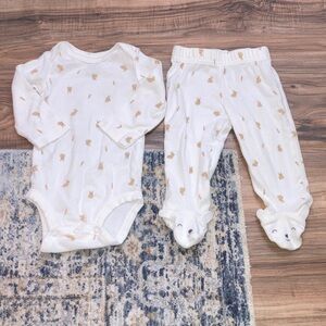 #158. Carter’s - Baby Footed Pajama Set with Bunny Print